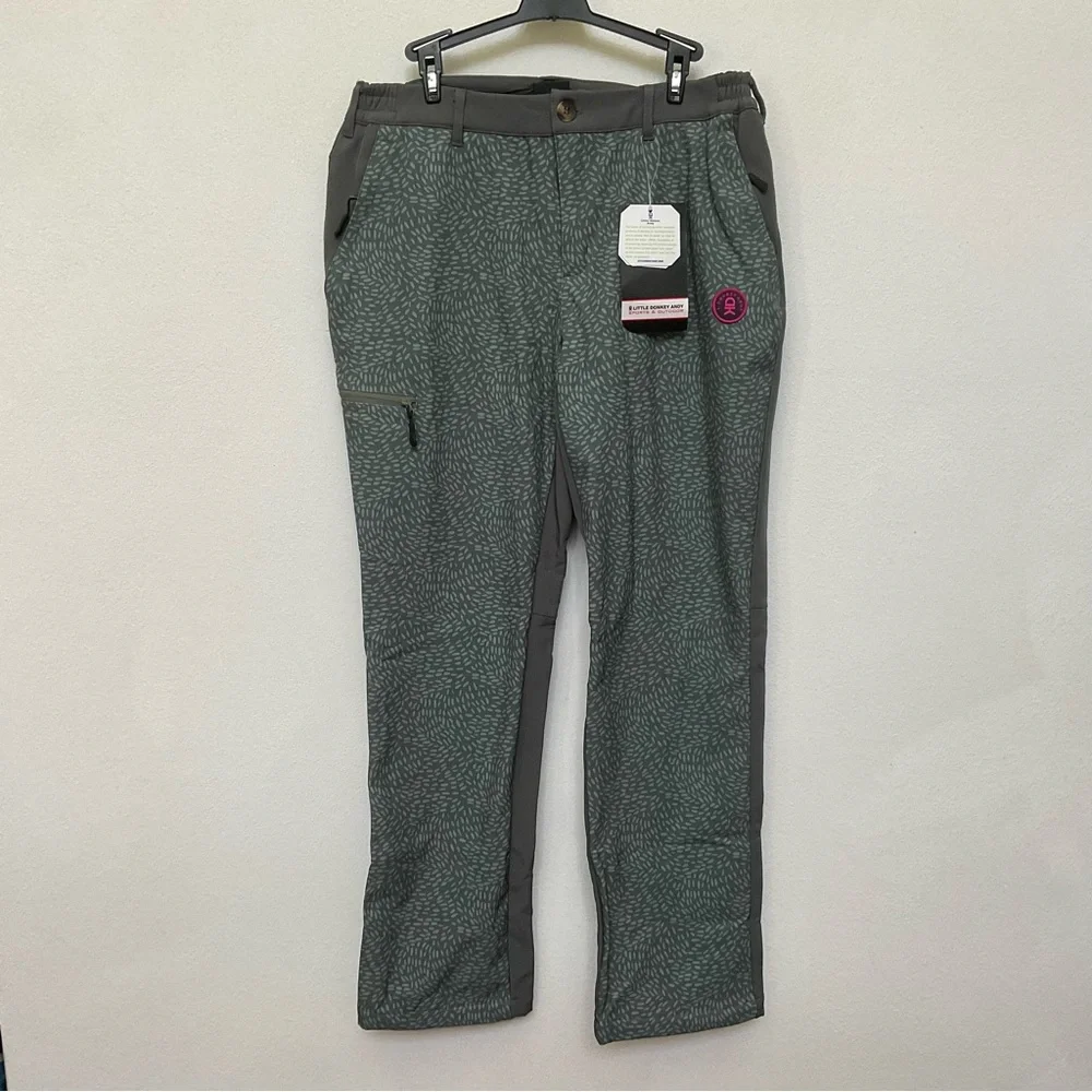 NWT Little Donkey Andy Technical Equipment Ski Snow Pants Grey Floral Size Med - Picture 1 of 8